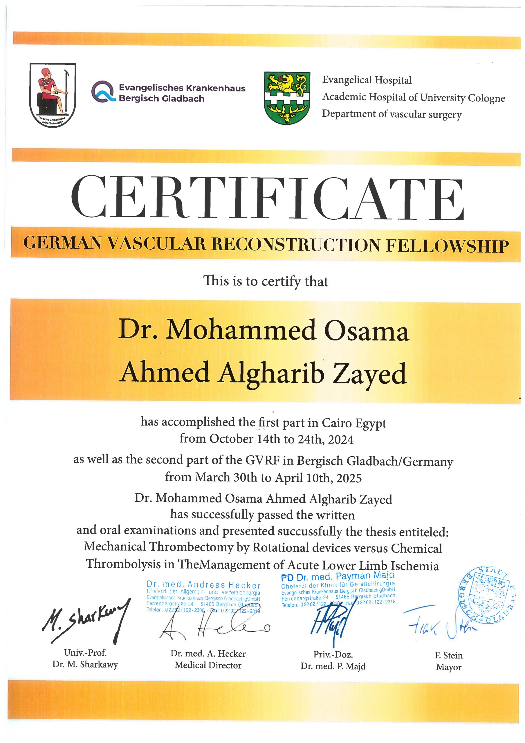 Bergisch Gladbach Certificates certificate 1