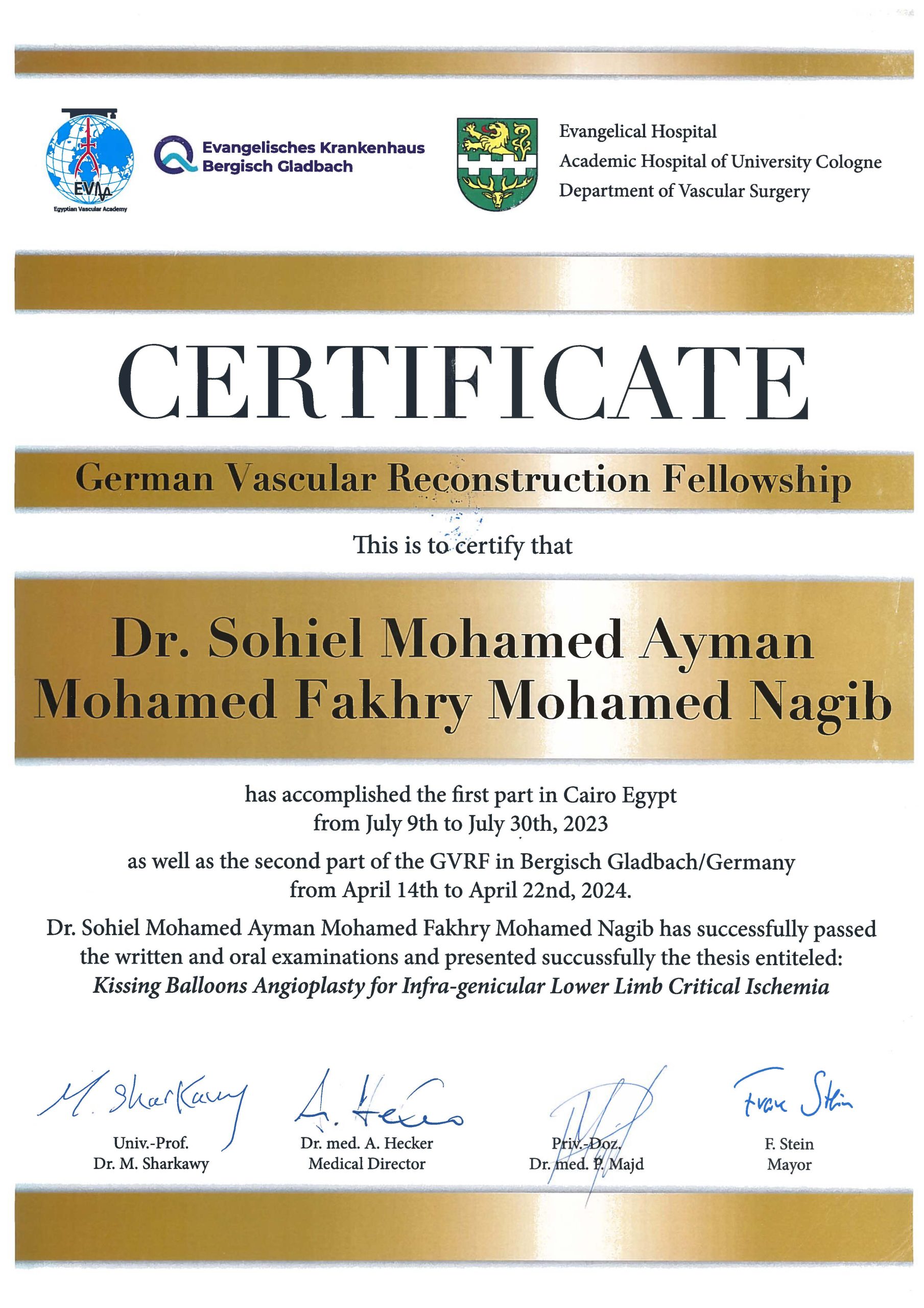 Bergisch Gladbach Certificates certificate 16