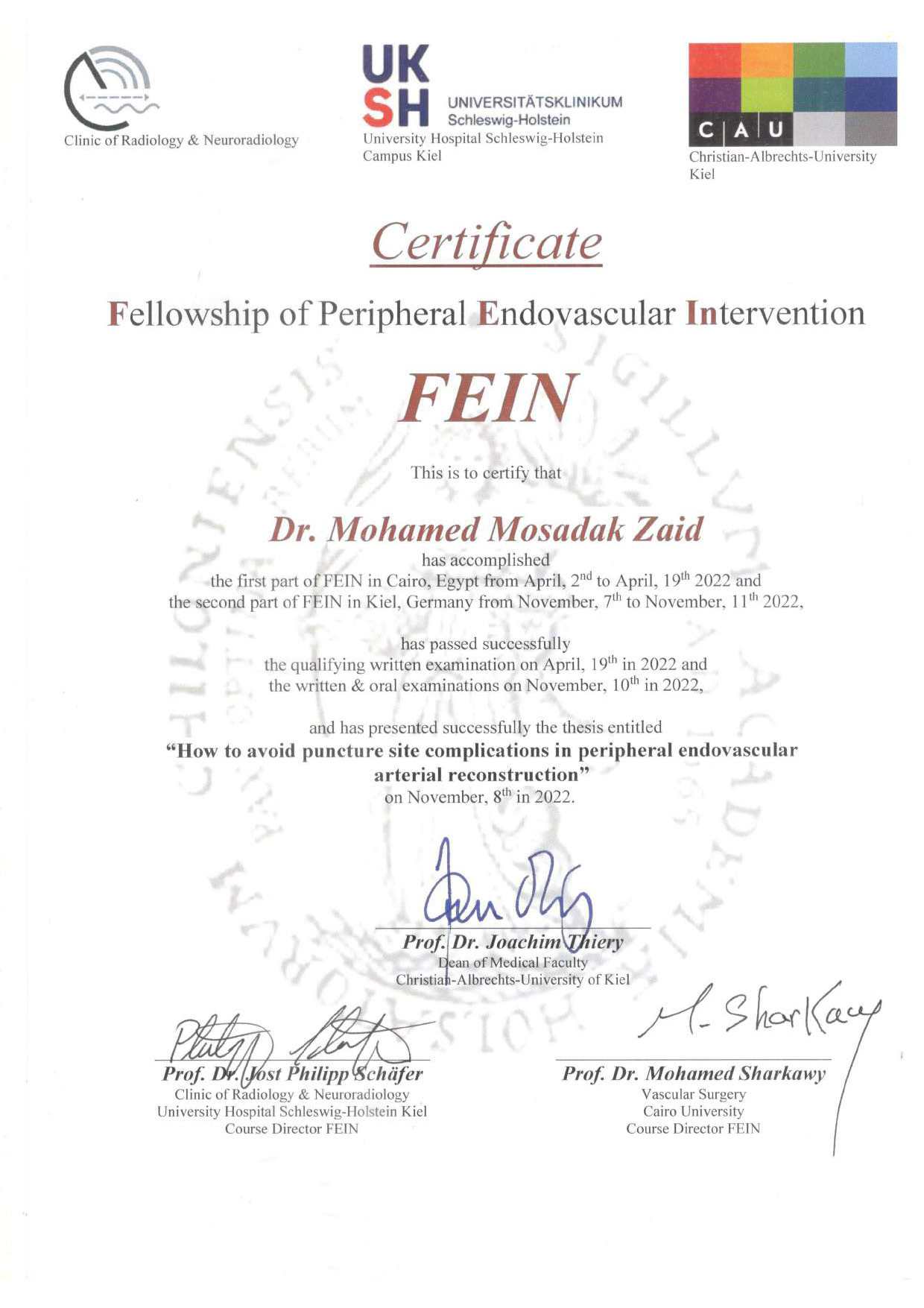 Kiel Certificates certificate 41