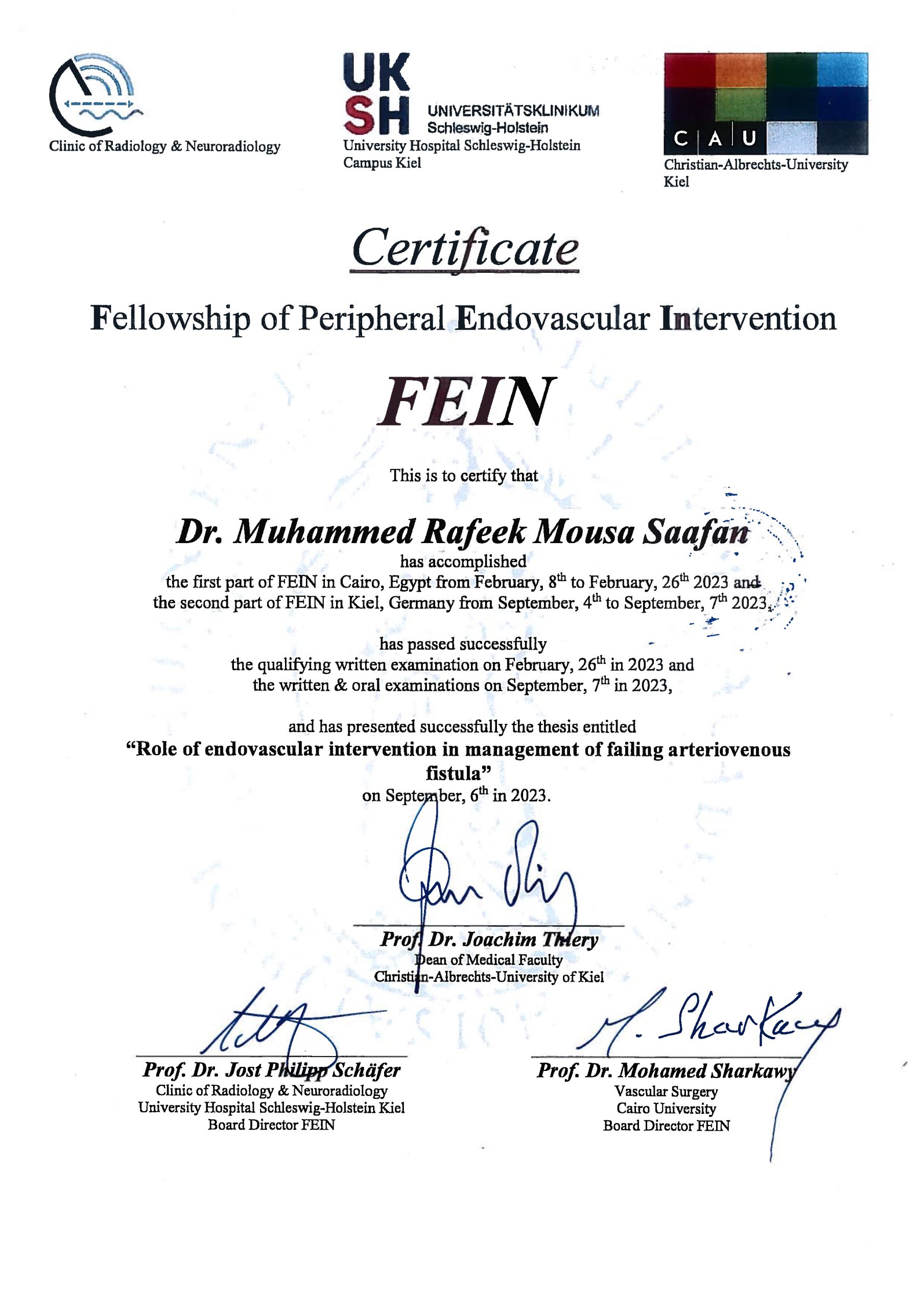 Kiel Certificates certificate 46