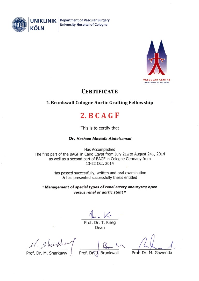 Köln Certificates certificate 10