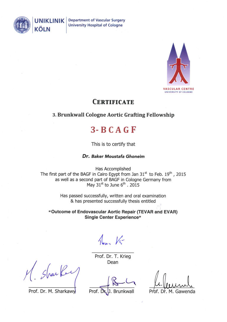 Köln Certificates certificate 26