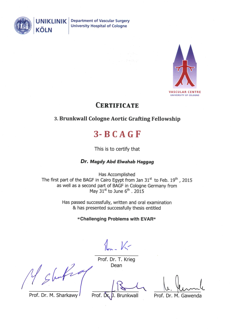 Köln Certificates certificate 30