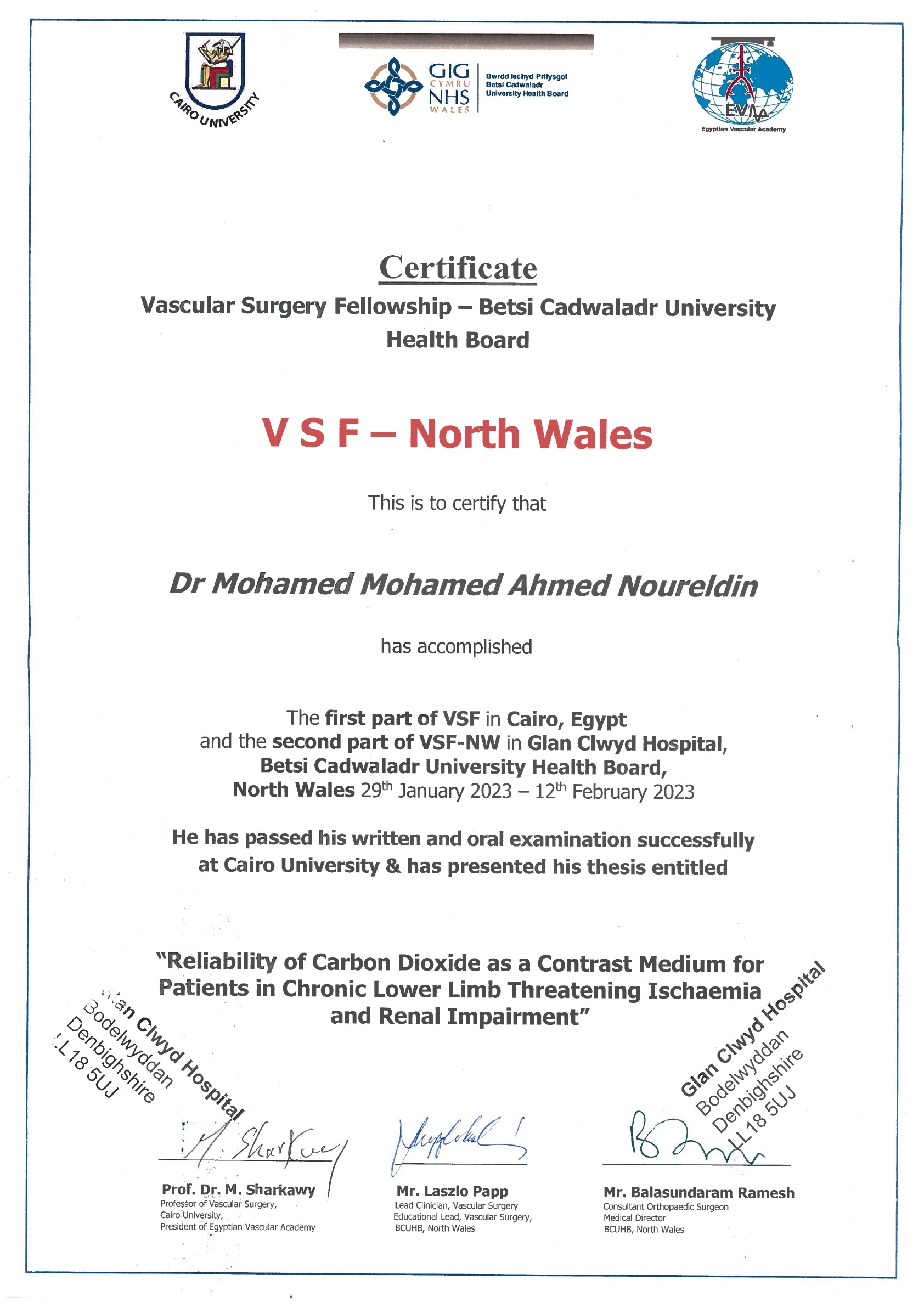 North Wales Certificates certificate 10
