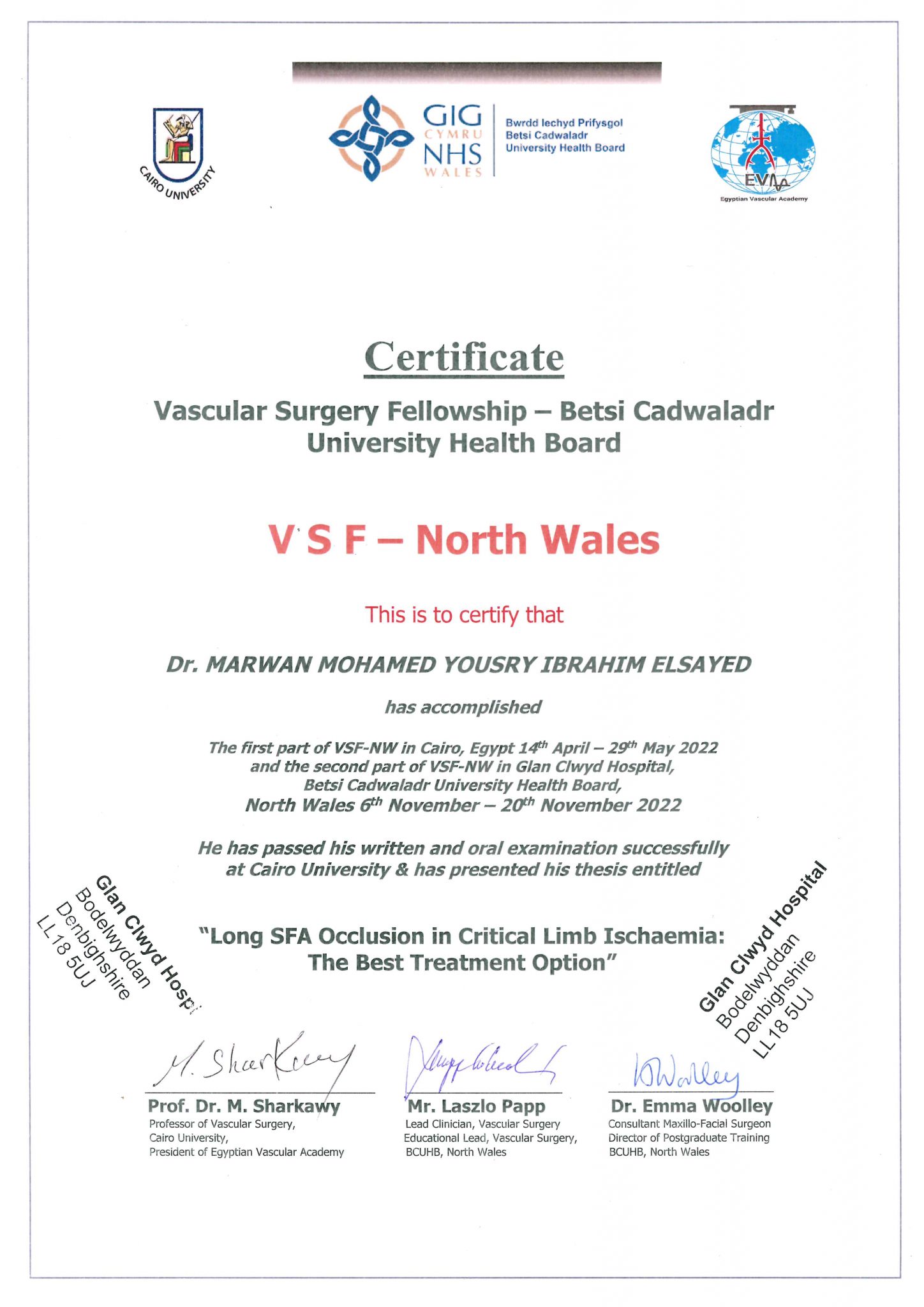 North Wales Certificates certificate 17