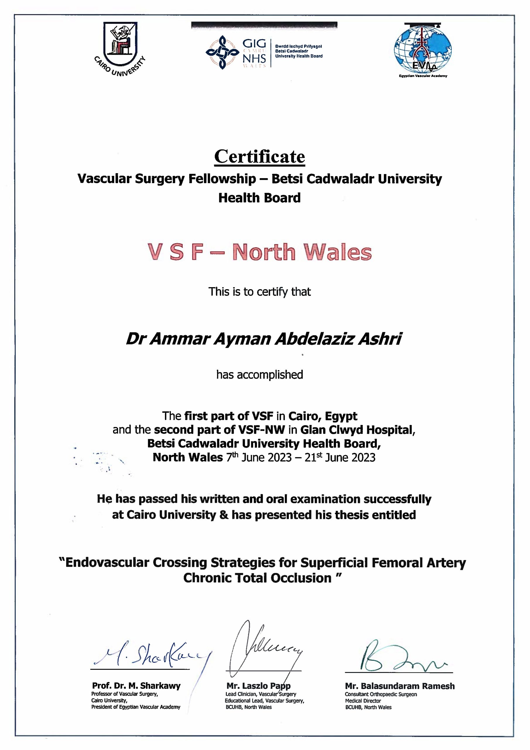 North Wales Certificates certificate 3