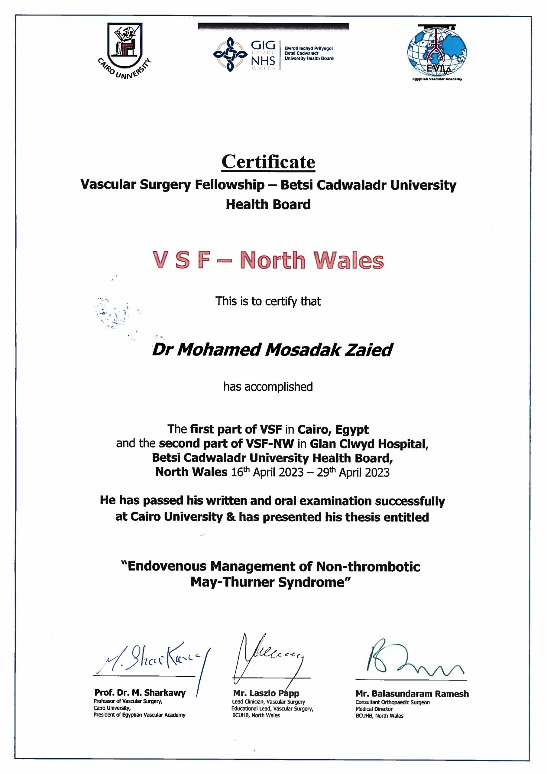 North Wales Certificates certificate 7